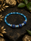 Bransoletka „Błękitna Harmonia” – lapis lazuli i błękitne kryształy
